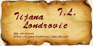 Tijana Londrović vizit kartica